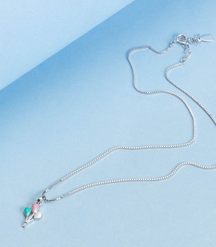 Tri Balloon Necklace (Silver)