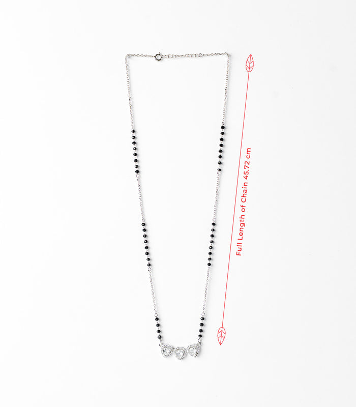 Tri-Heart Mangalsutra (Silver)