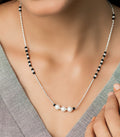 Triple Pearl Mangalsutra (Silver)