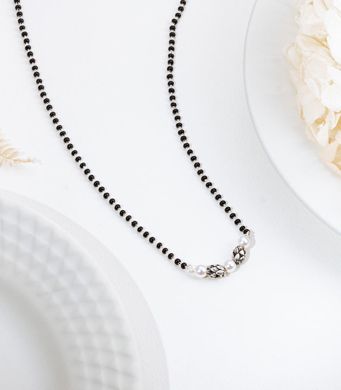 Triple Pearl Mangalsutra (Silver)
