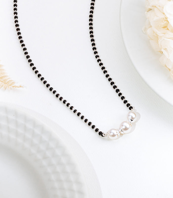 Triple-Pearl Mangalsutra (Silver)