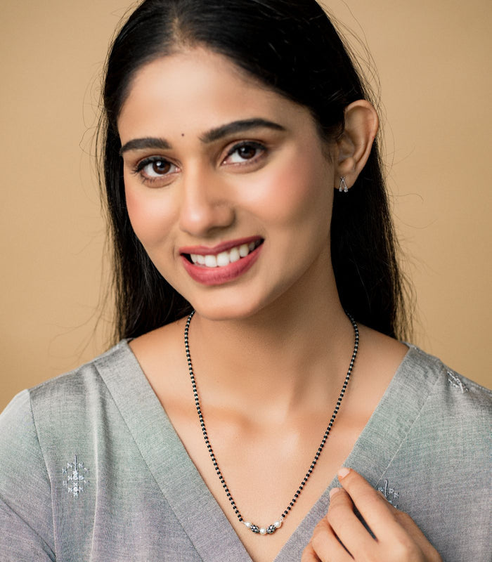 Triple Pearl Mangalsutra (Silver)