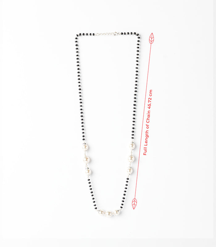 Triple Pearl Series Mangalsutra (Silver)