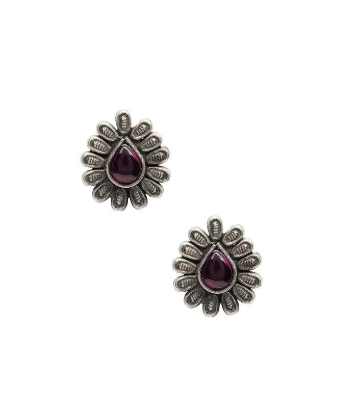 Twin Leaves Antique Mangalsutra Set (Silver)