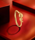 Twin Leaves Gold Finger Ring