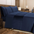 Velvet Band Quilt Cover Set Soft Microfiber with Quilted Square - 3Pcs