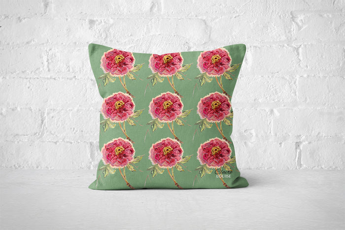 Verdigris Pattern Romance Outdoor Cushion