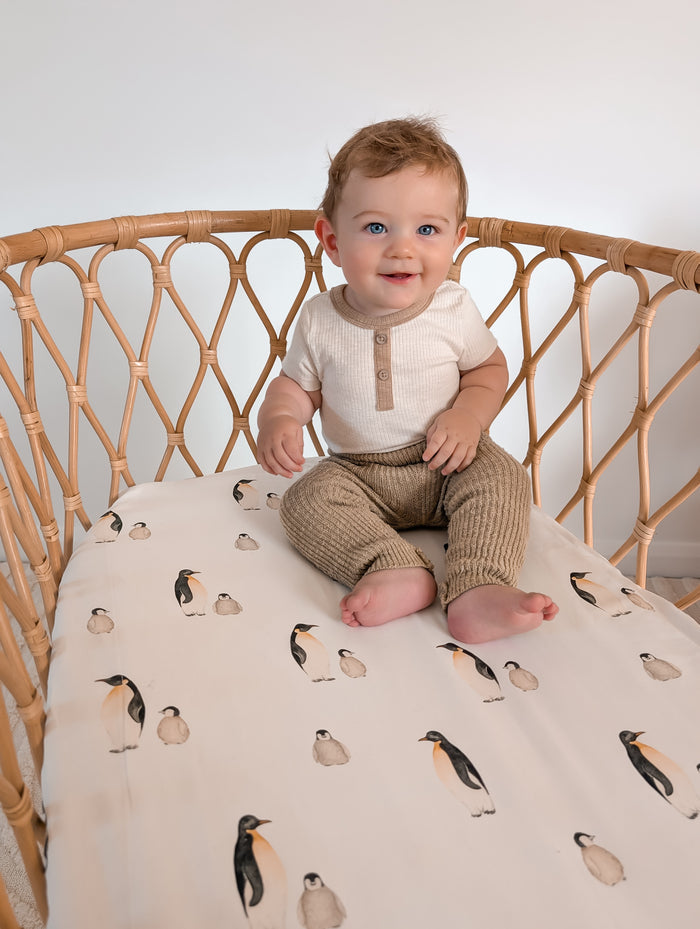 Waterproof Bassinet Fitted Sheet - Crosby