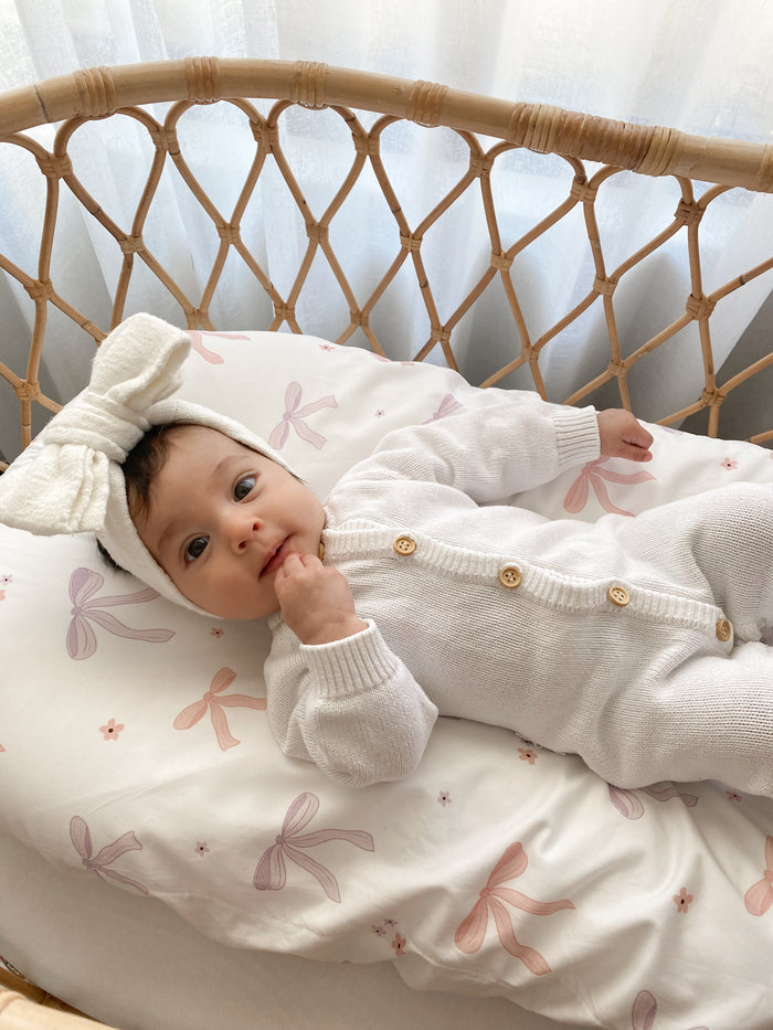 Waterproof Bassinet Fitted Sheet - Lottie