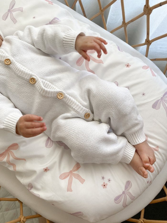 Waterproof Bassinet Fitted Sheet - Lottie
