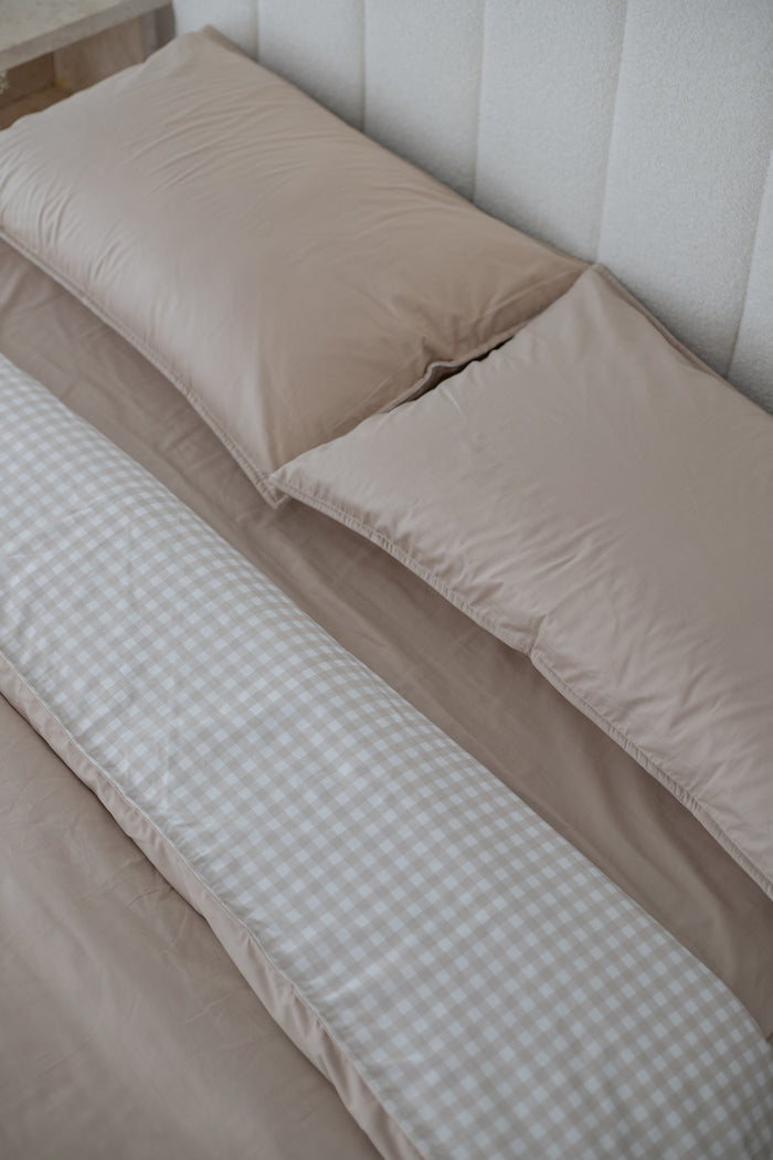 Waterproof Double Fitted Sheet - Solid Beige