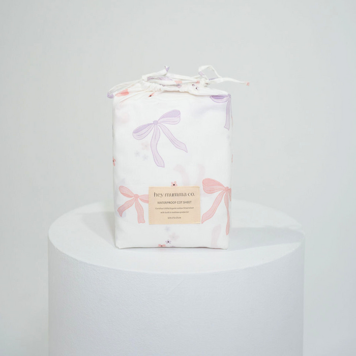 Waterproof Fitted Cot Sheet - Lottie