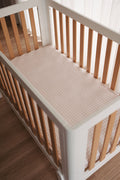 Waterproof Fitted Cot Sheet - Pink Gingham