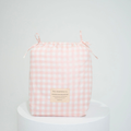 Waterproof King Single Fitted Sheet - Pink Gingham