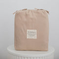 Waterproof King Single Fitted Sheet - Solid Beige