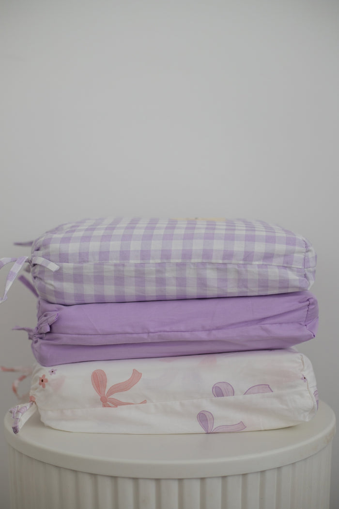 Waterproof King Single Fitted Sheet - Solid Lilac