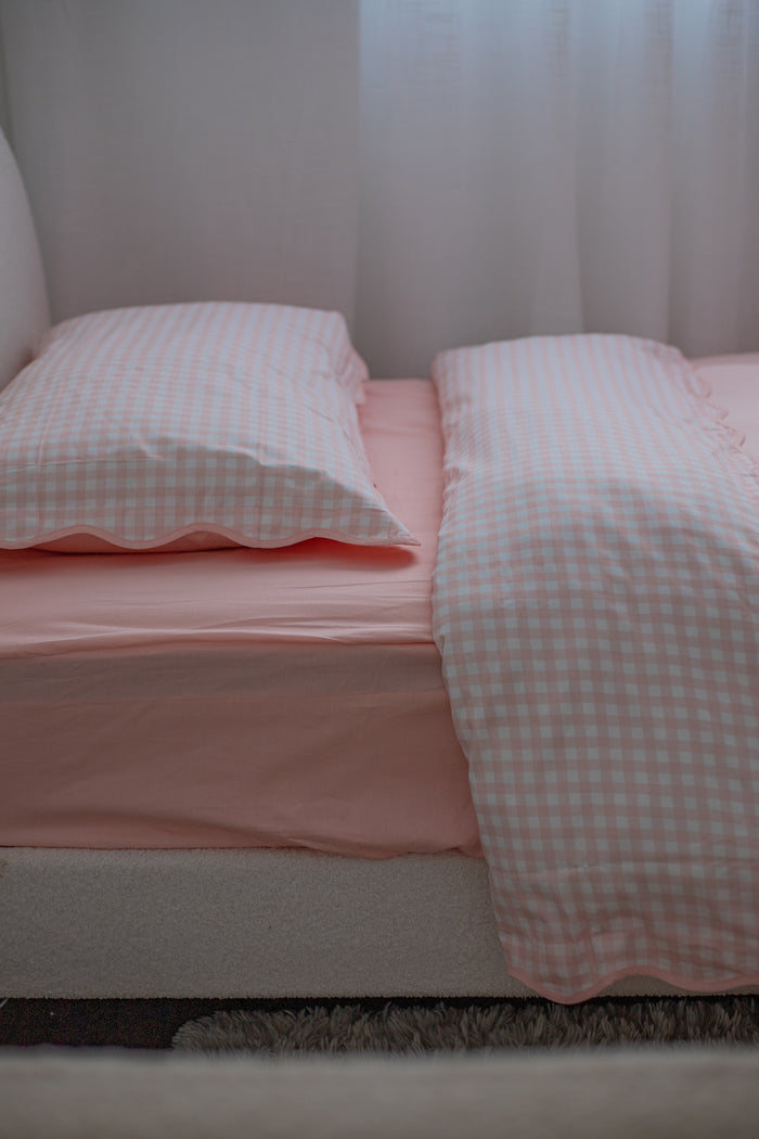 Waterproof King Single Fitted Sheet - Solid Pink