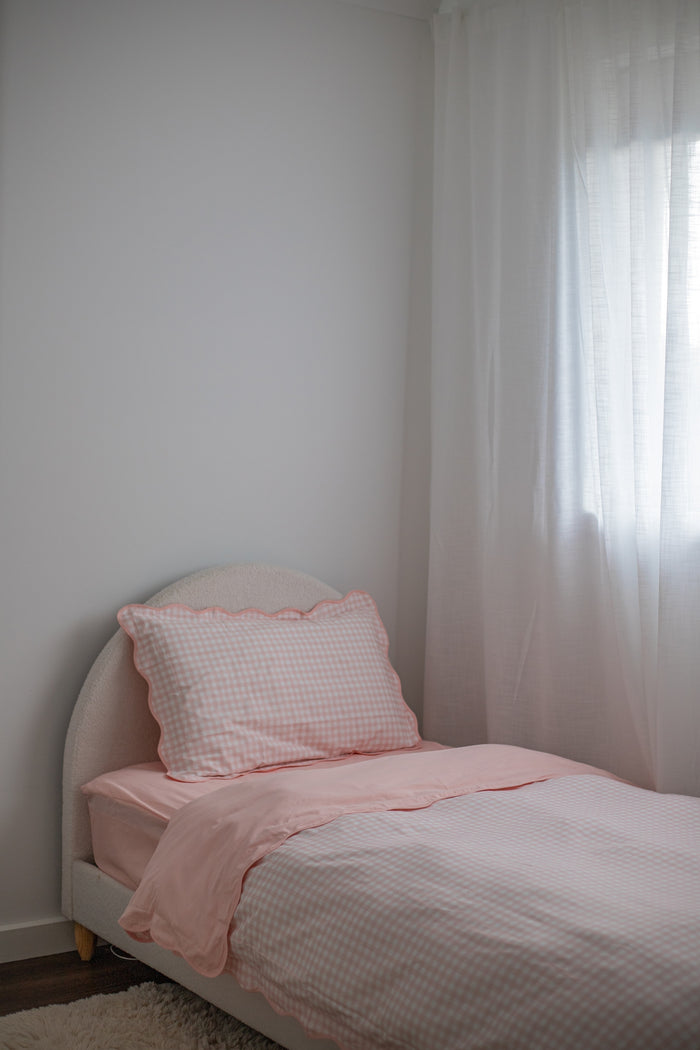 Waterproof King Single Fitted Sheet - Solid Pink