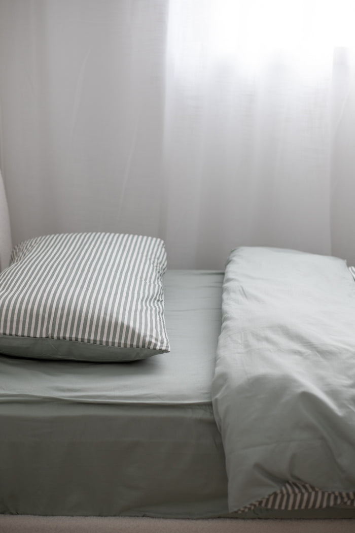 Waterproof King Single Fitted Sheet - Solid Sage