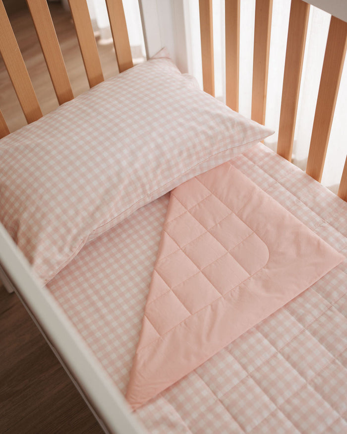 Waterproof Pillow Case - Pink Gingham