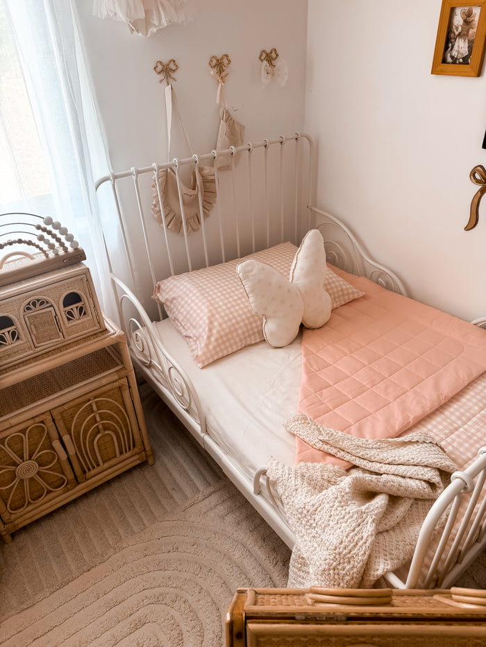 Waterproof Pillow Case - Pink Gingham