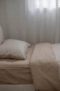 Waterproof Single Fitted Sheet - Solid Beige