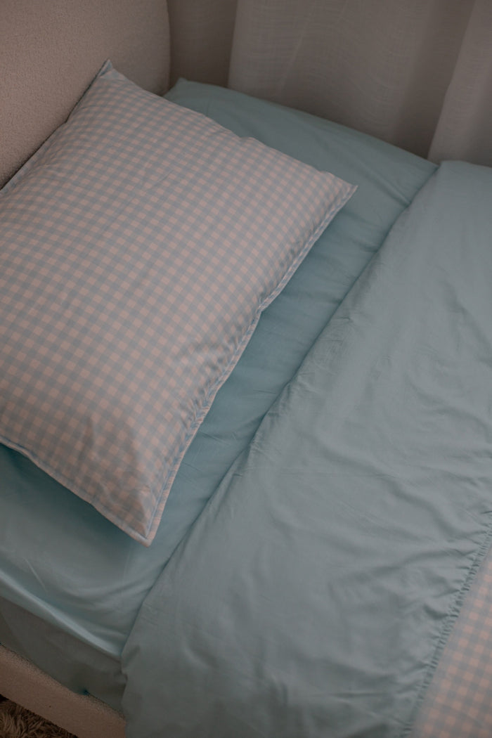Waterproof Single Fitted Sheet - Solid Blue