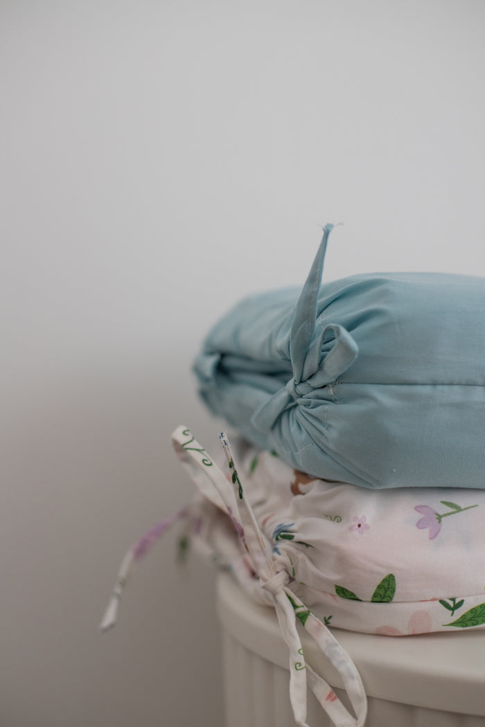 Waterproof Single Fitted Sheet - Solid Blue