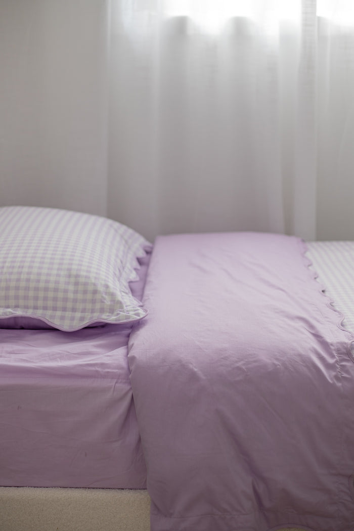 Waterproof Single Fitted Sheet - Solid Lilac