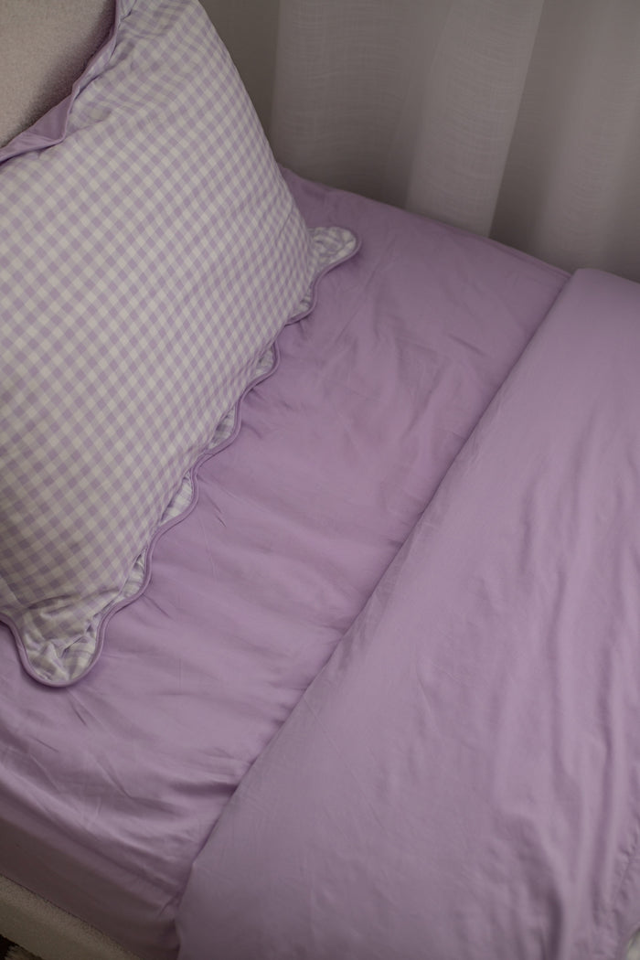 Waterproof Single Fitted Sheet - Solid Lilac