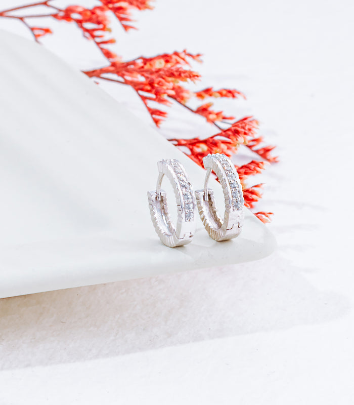 Wavy Loop Earrings (Silver)