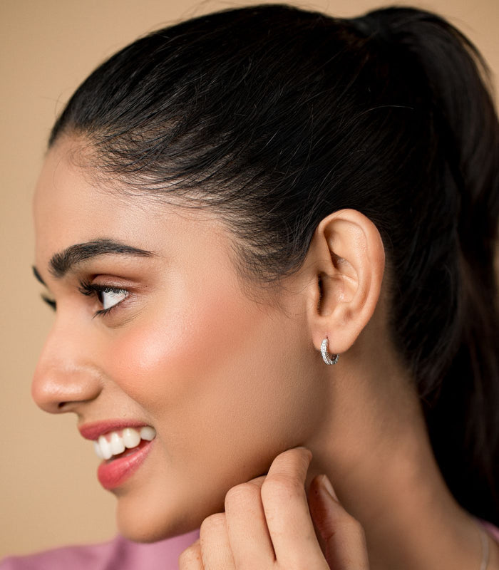 Wavy Loop Earrings (Silver)