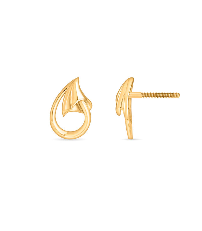 Winged Teardrop Gold Tops