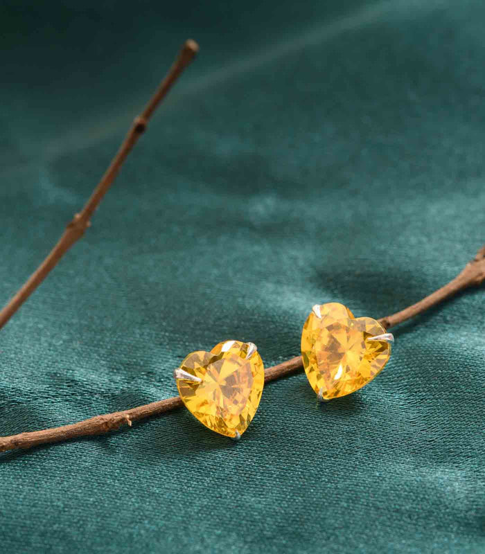 Yellow Heart Tops (Silver)