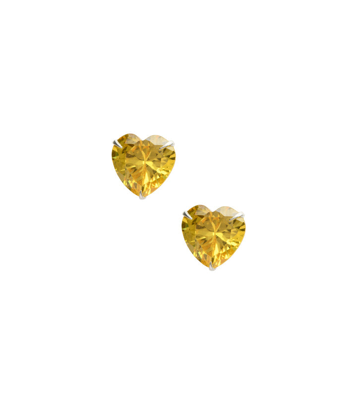 Yellow Heart Tops (Silver)