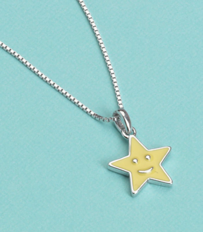 Yellow Star Necklace (Silver)