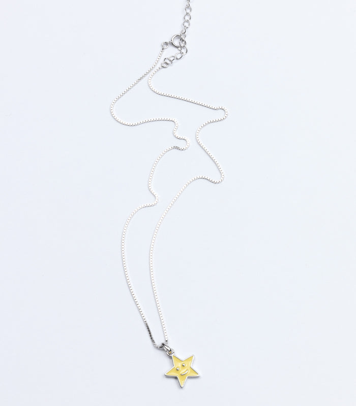 Yellow Star Necklace (Silver)