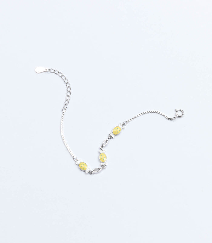 Yellow Toffee Bracelet (Silver)