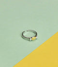 Yellow Toffee Finger Ring (Silver)