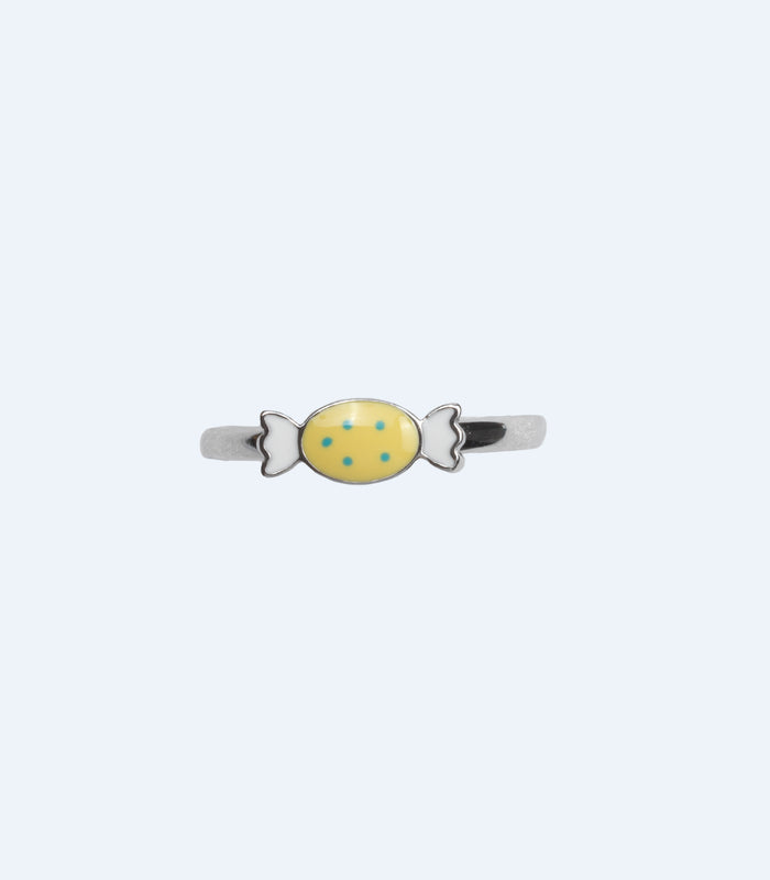 Yellow Toffee Finger Ring (Silver)