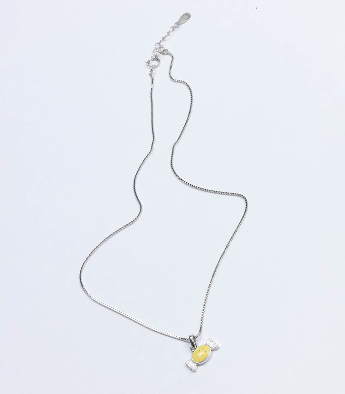Yellow Toffee Necklace (Silver)